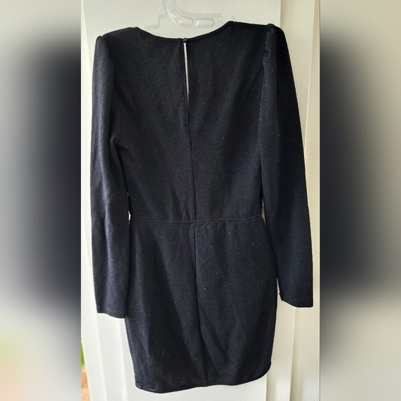 Speechless Black Long Sleeve V-Neck Cocktail Sparkle New Years Dress NWOT - Picture 5 of 5